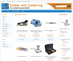 solderandsoldering.co.uk: Solder and Soldering - UK Supplier of Soldering Irons, Solder Stations, Solder and Accessories
Solder and Soldering distributors of solder, soldering irons, soldering stations and soldering accessories. Supplying products from Antex, Duratool and Warton Metals.