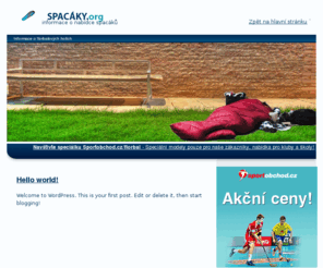 spacaky.org: Spacáky
informace o nabídce spacáků