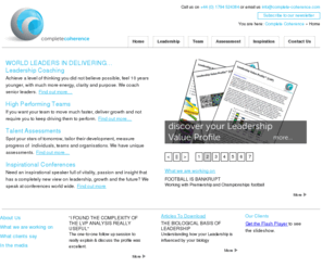 complete-coherence.com: Complete Coherence - performance scientists
We show you the link between physiology, psychology and performance. We measures and enable individuals, teams and organisations to improve at all levels