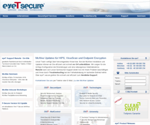 eyet-secure.info: eyeT secure | your it-security specialists
eyeT Secure | eyeTSecure Technologies ist Ihr Partner für IT Security Management seit 2002.