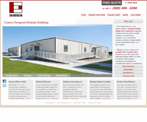 iconconstruction.com: Modular Buildings, Modular Construction | Icon Construction
Icon Construction provides custom modular buildings and portable buildings including classrooms, portable offices,office trailers, and prefab modulars.
