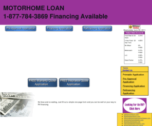 motorhome-loan.com: MOTORHOME LOAN 1-877-784-3869
1-877-784-3869 
