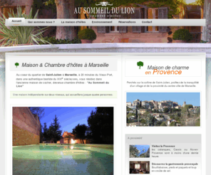 ausommeildulion.com: Au Sommeil du Lion: Chambre et Maison d'hôtes à Marseille
Chambre d'hôtes au coeur du quartier de Saint-Julien à Marseille, dans une superbe bastide calme et chaleureuse datant de 1806, piscine et terrasses privatives