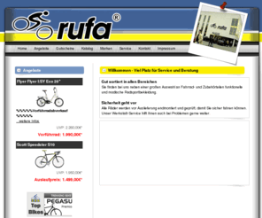 fahrrad-rufa.de: rufa  -das Fahrradgeschäft- - 41540 Dormagen  | Fahrrad | Fahrräder | Bikes | Fahrradangebote | Cycle | Fahrradhändler | Fahrradkauf | Angebote | MTB | Rennrad
rufa  -das Fahrradgeschäft- - 41540 Dormagen   - Ihr professioneller Ansprechpartner in Sachen Fahrrad, Fahrradbekleidung und Fahrradzubehör!