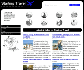 startingtravel.com: Starting Travel
Quality articles about tourism, accommodation, sights and everything to know about travel.