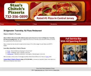 stanschitchspizzeria.com: Pizza Restaurant Bridgewater Township, NJ
Stan’s Chitch’s Pizzeria provides delicious pizza and restaurant services to Bridgewater Township, NJ. Call 732-356-0899 for more information.