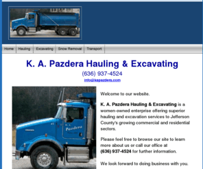 kapazdera.com: K.A. Pazdera Hauling - Festus, MO 636-937-4524
