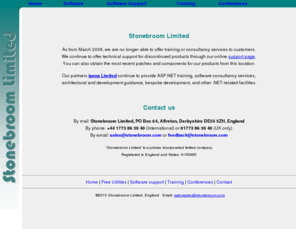 stonebroom.com: Stonebroom Limited - Home Page and Site Map
The ZIP file compression system and ASP component specialists, utility software, development, Intranet and Web page design. Plus technical authoring and other services