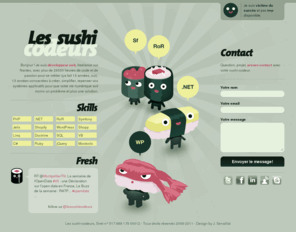 sushicoder.com: Engagez votre sushi-codeur sans attendre | Les sushi-codeurs : développeur web freelance
