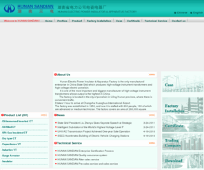 xn--ehq12kmz1adjg.net: Home-Hunan Electric Power Insulator & Apparatus Factory Go global
Home, 湖南省电力公司电瓷电器厂是国家电网系统唯一制造高压互感器和高压电瓷的重点企业，也是全国制造高压电瓷、电器的主要厂家之一，直属于湖南省电力公司。工厂位于著名瓷城醴陵市城区，紧邻320、106国道和上瑞高速，厂内有专线与浙赣相连，交通便利。