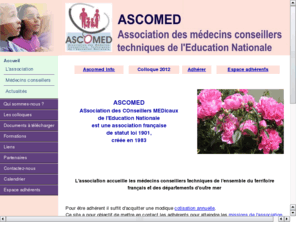 ascomed.fr: ASCOMED Association des mdecins scolaires conseillers techniques
ASCOMED medecins scolaires conseillers techniques