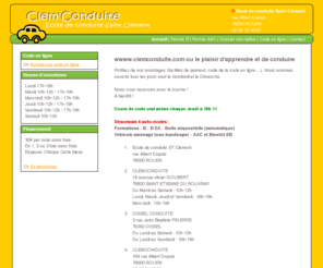 clemconduite.com: Ecole de conduite Saint Clement à Rouen (76) :: Auto-école
Ecole de conduite Saint Clement, Moto-école, Enseignement Conduite, Conduite Accompagnée, BSR, Permis A, Permis B, Code en ligne, Ecole de conduite Saint Clement