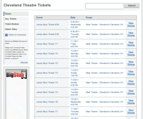 clevelandtheatretickets.com: Cleveland Theatre Tickets
Consumer guide to buying Cleveland Theatre tickets! ClevelandTheatreTickets.com reveals the cheapest Cleveland Theatre ticket sellers.