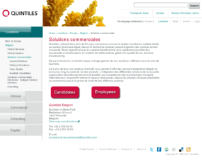 delegation-medicale.com: Solutions commerciales - Quintiles
Quintiles, présent dans plus de??? pays, est reconnu comme le chef de file mondial en matière d'aide au secteur des soins de santé, depuis