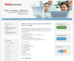 testshop.com: Make a Test, Testing, and Test Maker | Test Generator
TESTgenerator is a test maker that enables trainers, educators - anyone - to make a test. Test Generator simplifies the entire process from creation, delivery, and administration of testing to generating reports and analyzing results.