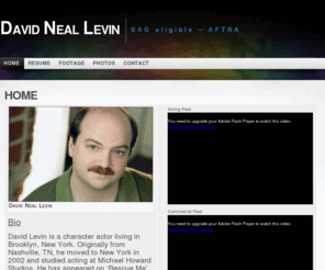 davidneallevin.com: David Neal Levin « SAG eligible – AFTRA
SAG eligible - AFTRA