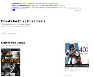 theps2cheats.com: Sony Playstation 2 Cheats
all about ps2, ps2 cheats, ps2 guide, ps2 game, ps2 tips