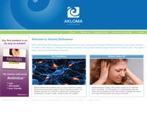 akloma.com: Molecular technologies, tinnitus patch - Akloma Biotech
Quality improving molecular technologies for the food processing- and medical industries