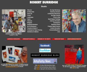 artsyfartsynews.com: Robert Burridge Studio
A California painter who creates bold, colorful works of still lifes, interiors and landscapes in watercolor, acrylic, and oil.