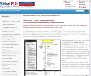 smartpdf.info: CFR EBooks
Digital Version of The Code of Federal Regulations with Federal Register