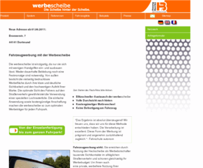 werbescheibe.de: Fahrzeugwerbung
Produktsite der Hwang&Banike GmbH für das Werbesystem die Werbescheibe. Die Werbescheibe ist im Bereich Fahrzeugwerbung die Alternative zur Beklebung.