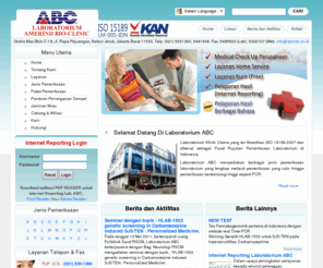 abclab.co.id: Laboratorium Amerind Bio-Clinic | Helping People For Better Health
Laboratorium Amerind Bio-Clinic dikenal sebagai Pusat Rujukan Pemeriksaan Laboratorium di Indonesia