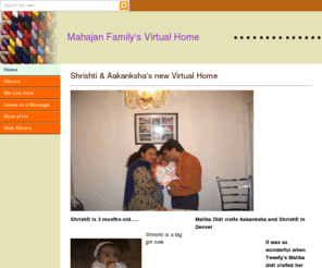 akshaymahajan.com: Mahajan Family Virtual Home
Akshay Mahajan Family Virtual Home, Aakanksha Mahajan Shrishti Mahajan Sayantani Mahajan New photos updated