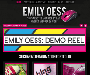 emilyoess.com: Emily Oess:  Character Animator by Day. Masked Avenger by Night.
Greetings. I come in peace.