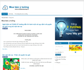 muabanytuong.net: Mua bán ý tưởng
Mua bán ý tưởng