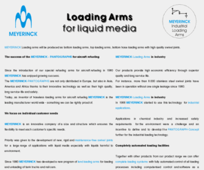 pantograph.info: Loading arms - MEYERINCK loading arms for liquid media
Meyerinck manufactures spezial loading arms, bottom loading arms, top loading arms, bottom hose loading arms for liquid media with quality swivel joints. 