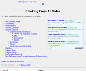 smokingfromallsides.net: Smoking From All Sides
Links to pages for all perspectives of smoking