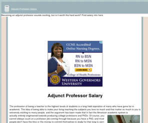 adjunctprofessorsalary.com: Adjunct Professor Salary | How much will you make
Becoming an adjunct professor sounds exciting, but is it worth the hard work? Find salary info here.