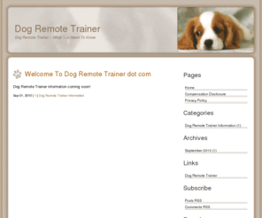 dogremotetrainer.com: Dog Remote Trainer
Dog Remote Trainer Information