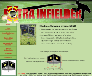 extra-infielder.com: Extra Infielder - Eliminate throwing errors with this portable backstop!
Eliminate throwing errors with this patent pending innovation!