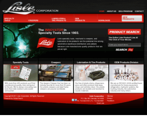 lislecorp.com: Lisle Corporation
A Basic Manufacturer, Lisle Corporation sells Automotive Specialty Tools, OEM Products, Drill Sharpeners & Grinders, Lubrication & Tire Products, and Patient Lifting Equipment. Located in Clarinda, Iowa.