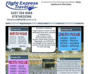 hajjuk.com: Home
Hajj package for 2010 - All rights reserved - Flight Express Travel Ltd - 0207 354 8484