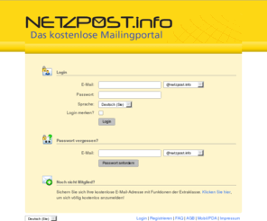 netzpost.info: Startseite
Smail2me - ihr freundlicher Freemail Service