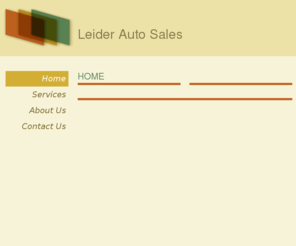 leiderautosales.com: Leider Auto Sales - Home
Leider Auto Sales