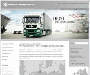 ecl-group.com: EKB CONTAINER LOGISTIK | Startseite | Willkommen
EKB Container Logistik (ECL) ist Anbieter von Containertransporten und logistischen Dienstleitungen