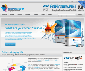gdpicture.info: GdPicture Imaging SDK :: .NET and ActiveX Imaging Toolkits | Image Processing SDK | Document Imaging Components.
.NET Imaging SDK and ActiveX toolkits that enable developers to acquire, create, view, edit and print images within their applications.