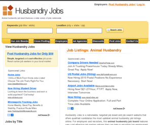 husbandryjobs.com: Husbandry Jobs - Find Jobs in Animal Husbandry
Animal husbandry jobs online, featuring regularly-updated positions for veterinary techs, animal husbandry specialists, breeders and many more.