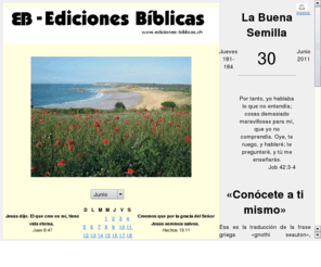 labuenasemilla.net: La Buena Semilla - Ediciones Bíblicas
Ediciones Biblicas, 1166 Perroy, Suiza