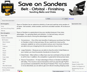 saveonsanders.com: Save on Sanders has the Lowest Prices and Sanders
Save on Sanders has the best selection and lowest prices in sanders including belt sanders, orbital sanders and finishing sanders.