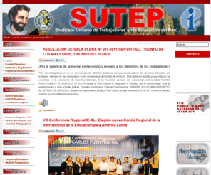 sutep.org.pe: Bienvenidos al Portal del SUTEP
SUTEP! - Sindicato Unitario de Trabajadores en la Educación del Perú