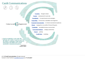canikcommunications.com: Canik Communications
Canik Communications specializes in church and corporate communications.