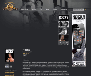 rockybalboa-themovie.com: MGM's Official Site for Rocky - Released Nov 21, 1976
Rocky, It's the film that inspired a nation - and won the Best Picture Oscar! Audiences and critics alike cheered this American success story of an underdog triumphing over all odds.