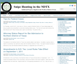 texas-ip.com: Snipe Hunting in the Northern District of Texas
Intellectual Property Litigation in the Northern District of Texas