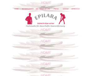 epilara.com: Epilara
Hauptstr. 9,  10827 Berlin (Schöneberg) U-Bhf. Kleistpark. Die dauerhafte Haarentfernung mit dem TopLight Cosmetic System ist bei fast allen Haar- und Hauttypen und an jeder beliebigen Stelle des Körpers möglich. 
Aknebehandlung, Entfernung von Altersflecken sowie die Entfernung von Couperose & Besenreisern. Beratung mit Probebehandlung bei unserem Fachpersona