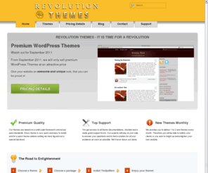 revolution-themes.com: Revolution Themes - Premium Themes for Textpattern
Welcome to our Textpattern theme shop where you can get the finest and easy to install Textpattern Themes and a top customer support.