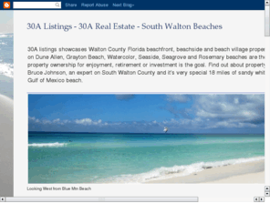 30alistings.info: 30A Listings
Scenic corridor 30A Florida, listings and info